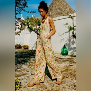 The Flora Linen Jumpsuit from Spell. Size Small. New With Tags!